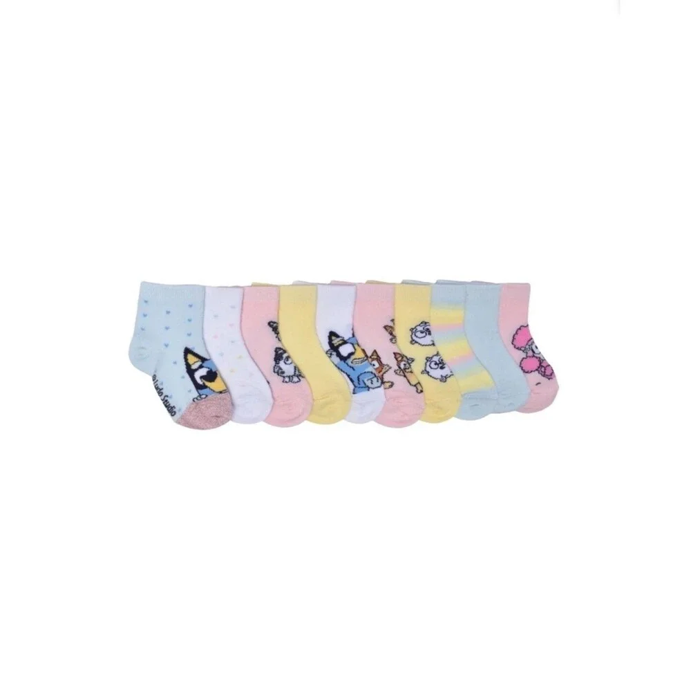 Bluey 2T-3T Toddler Ankle Socks 10 Pairs NWT